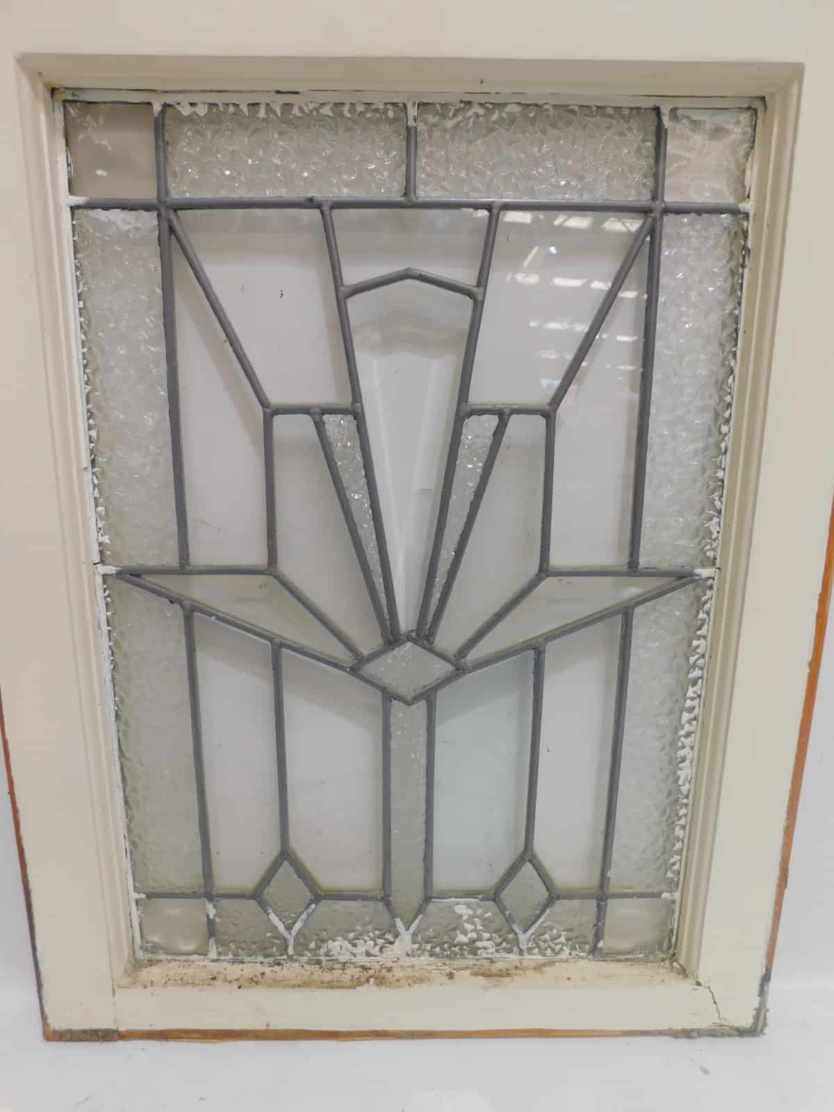 Art Deco Leadlight Window Diamond Timber Frame, 450w, 7c | Sell4You