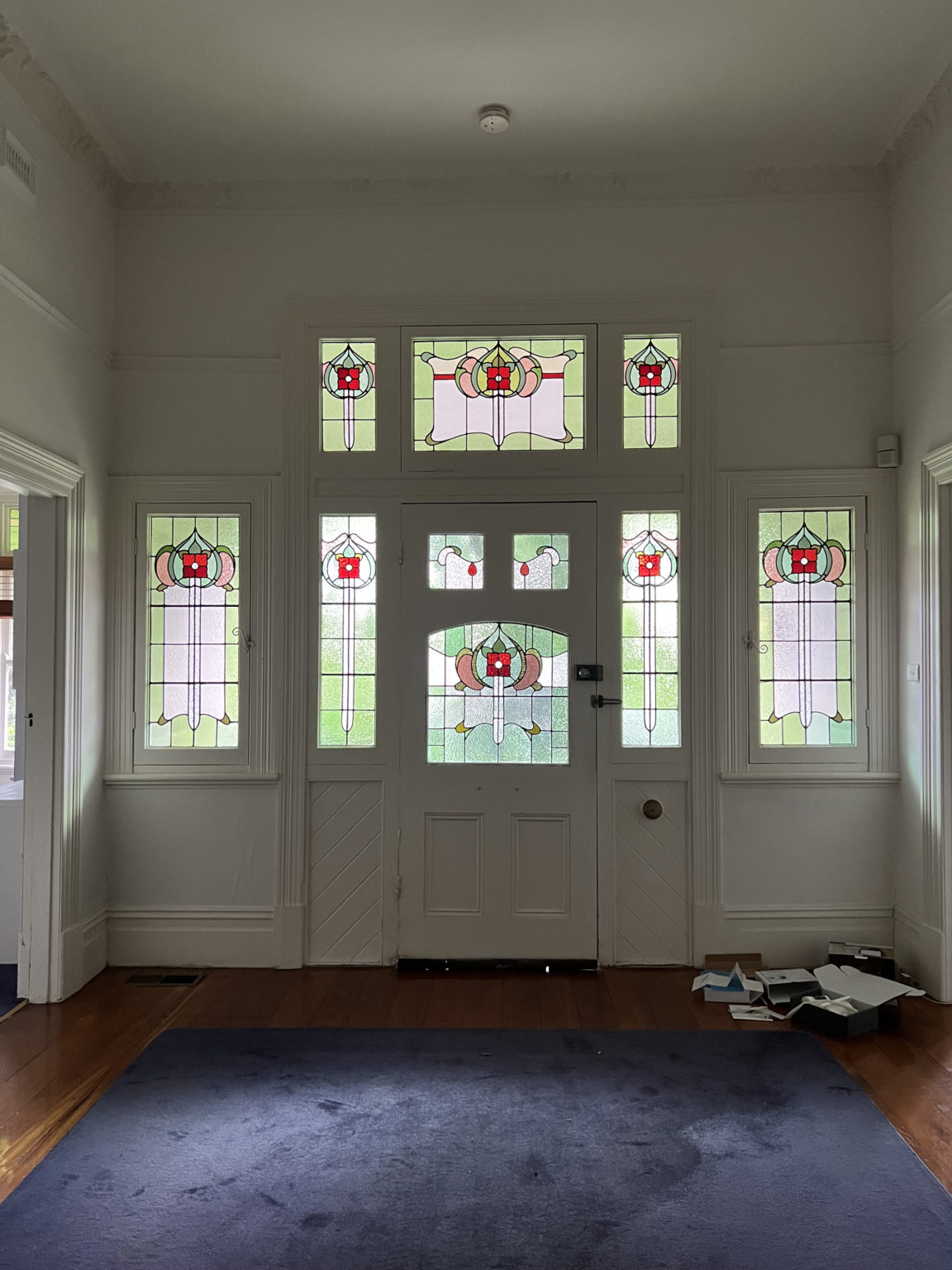 Edwardian Leadlight Entrance Set with Matching Casement Windows, 9h ...