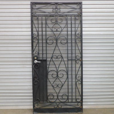 Vintage Wrought Iron Security Door 965mm wide, 6g
