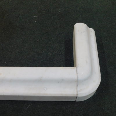 Carrara Marble Curbed Fireplace Fender 1200mm wide, 6g