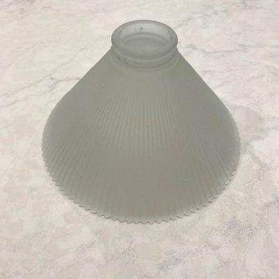 Art Deco Ribbed Glass Shade , Rh1