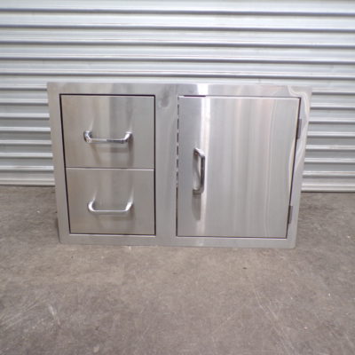 BBQ Stainless Steel Cabinet - 2 Drawer, 1 Door Unit, Rh1