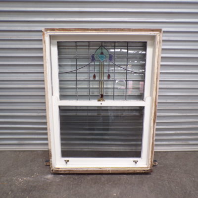 Single Sash Leadlight Window 925mm wide, 3s