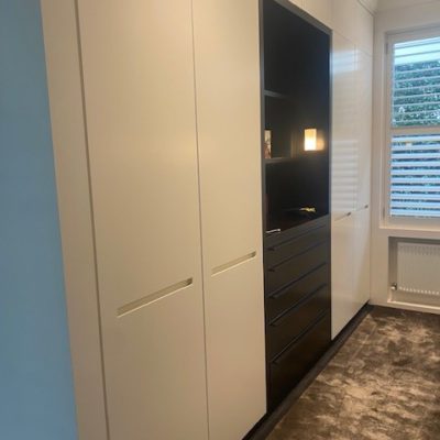 Wardrobes for His Dressing Room, 2 Sided 3590mm wide,  6v