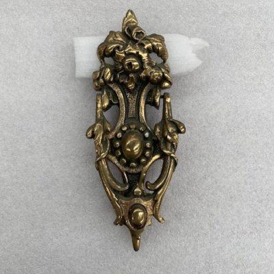 Vintage Solid Brass Door Knocker 95mmm wide x 240mm high, Rh1