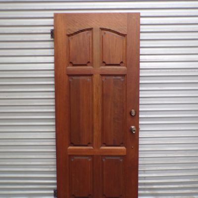Solid Timber External Door 6 panels 810mm w x 2025mm h, 16c