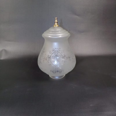 Victorian Acorn Shade with Etched Glass, Rh1