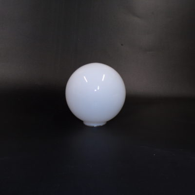 White opaque glass ball shade, Rh1