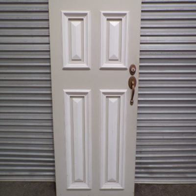 Victorian 4 Panel Cricket Bat Front Door 820mm wide x 2040mm high, 9v