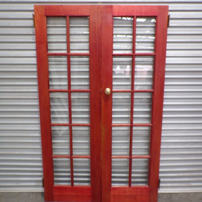 Colonial French Doors, 1250mm wide x 2040mm high, 9v