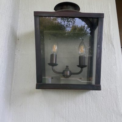 Outdoor Lantern Wall Light 430mm high, 6v