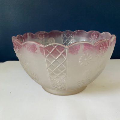 Victorian Ruby / Clear Opaque Glass Replacement Shade, Rh1